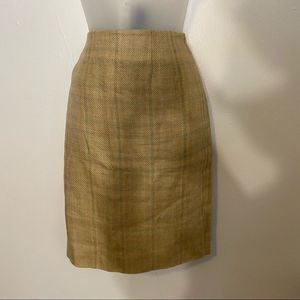 Vintage 80’s 90’s Liz Claiborne plaid linen skirt